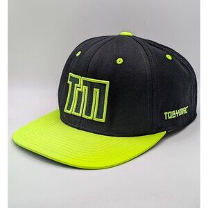 TobyMac Hat Black Neon Green Snapback Toby Mac Christian Rock DC Talk Flat Bill